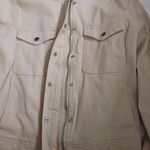 Baccini women's jacket size large with personalized Embroidered Butterfly logo